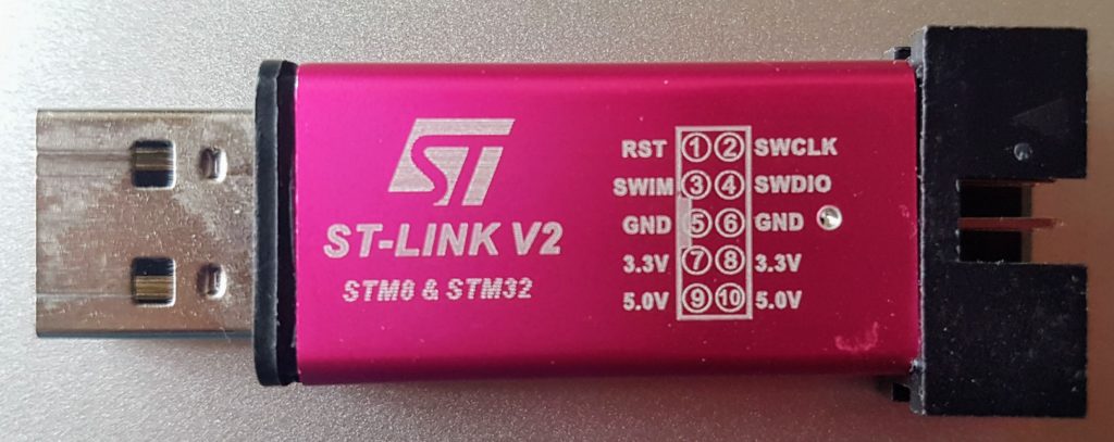 ST-Link v2 hardware programmer